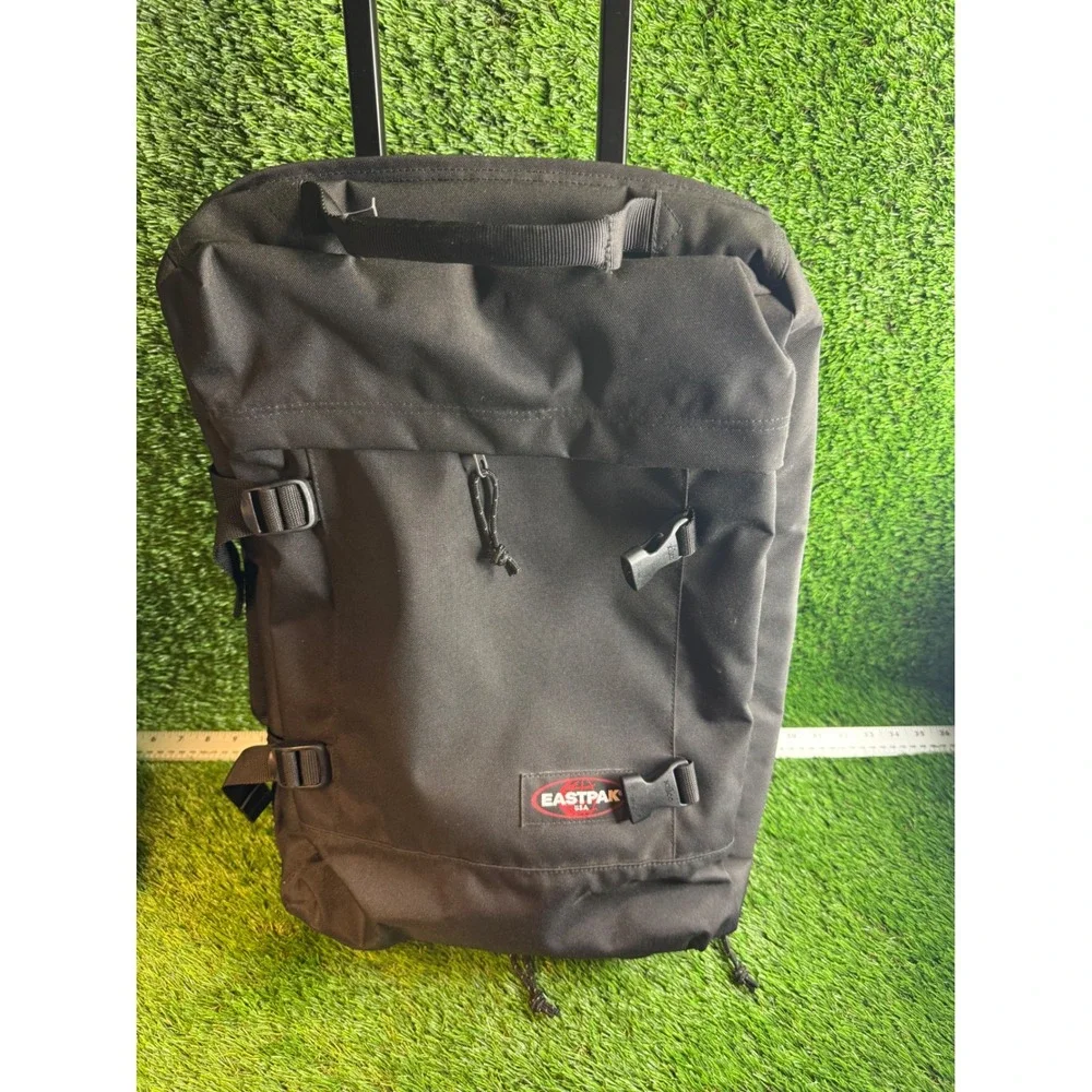 Eastpak Tranverz Rolling Luggage Suitcase Black 2-Wheel Softside Travel Bag